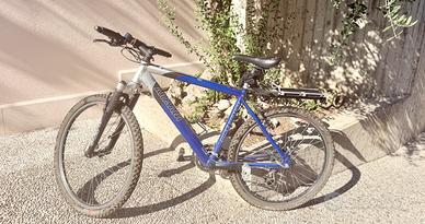MTB Armani blu con forcella ammortizz/portapacchi