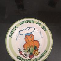 Piatto da collezione antica osteria del bai