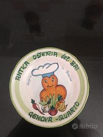 Piatto da collezione antica osteria del bai