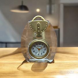 Orologio da tavolo vintage in vetro - Quartz