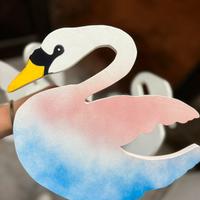 Lampadario a forma di cigno