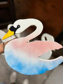 Lampadario a forma di cigno