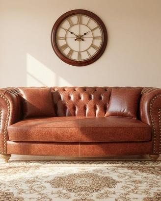 Divano 2 Posti Chesterfield Diva in pelle vintage