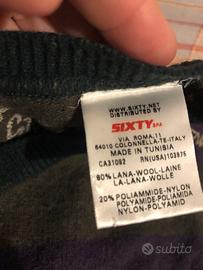 Maglioncino Misto Energie vintage verde viola