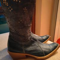 STIVALETTI TIPO COWBOY BLU N °38