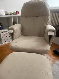 Poltrona a dondolo allattamento legno