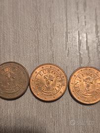 6 monete rare da 1 centesimo