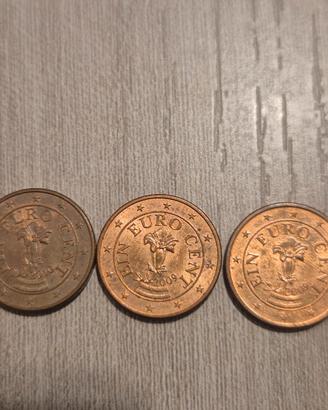 6 monete rare da 1 centesimo