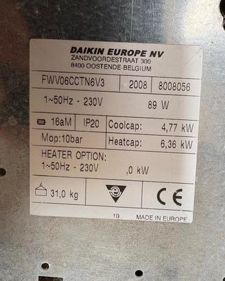Fancoil Daikin appoggiato a terra FWV06CCTN6V3