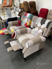 Poltrona relax manuale PATCHWORK