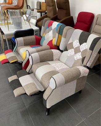Poltrona relax manuale PATCHWORK