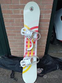 Snowboard Burton Feather 140 cm + attacchi e borsa