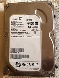 Hard disk meccanico 500 GB segate barracuda