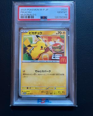 Pikachu McDonald's Promo PSA 10
