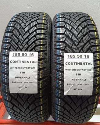 2 GOMME 185 50 16 CONTINENTAL INV RIF3754
