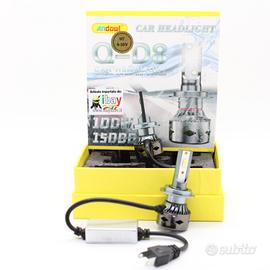 LED AUTO KIT LAMPADE FARI COPPIA H7 D8 AUTO MOTO 1