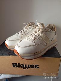scarpe da donna Blauer bianco/avorio stringate