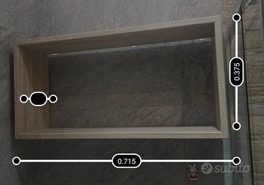 Mensola pensile bagno effetto rovere 71,5 x 37,5 x