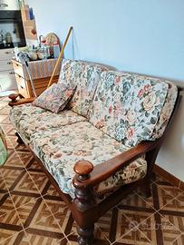 divano legno stile country