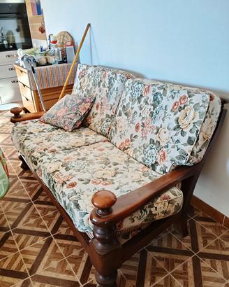 divano legno stile country