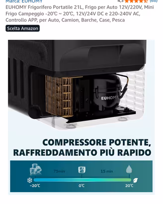 frigo 21l da viaggio 12/24v 220v