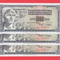 YUGOSLAVIA 1978 1000 dinara UNC