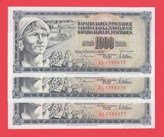 YUGOSLAVIA 1978 1000 dinara UNC