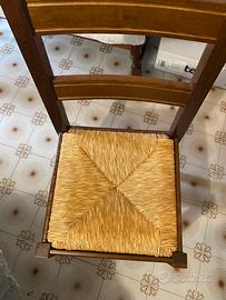 Sedie impagliate legno massello