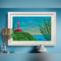 dipinto olio su tela Fiore d'Amore Punta Carena 