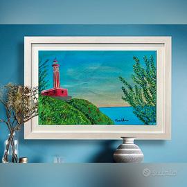 dipinto olio su tela Fiore d'Amore Punta Carena 