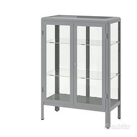 Vetrina Ikea Fabrikor Metallo Grigio