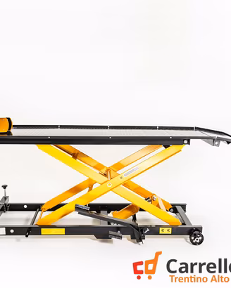 Ponte moto sollevatore con pompa a pedale GIALLO