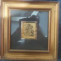 Quadretto su lastra d' argento 800/1000