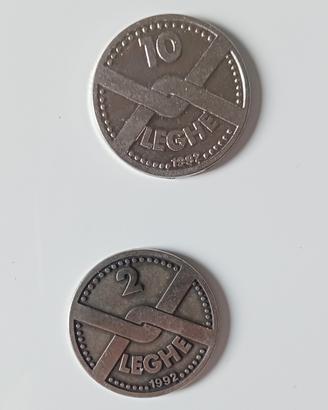 Monete Lega Nord – 2 e 10 Leghe – 1992