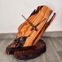 Orologio  artigianale in ulivo sardo