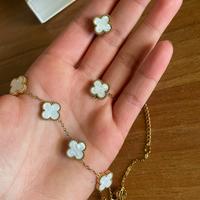 Set luxoury Van Cleeef bracciale orecchino e colla