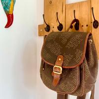 Zaino The Bridge originale in vera pelle marrone.