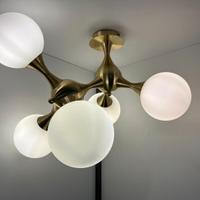 IDEAL LUX - Lampada soffitto ottone/vetri sfera