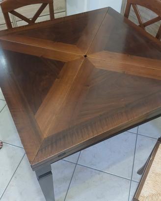 tavolo classico legno noce quadrato 