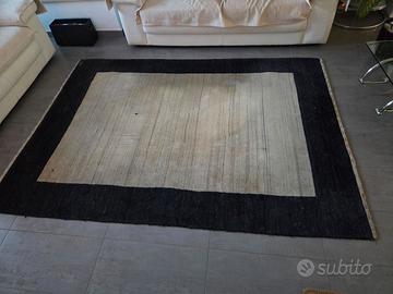 Tappeto lana beige, pelo corto , 240x170 cm