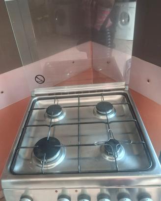 cucina a gas  forno elettrico ventilato acciaio 