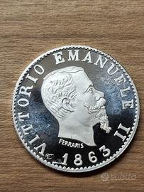medaglia commemorativa argento 999  2 lire 1
