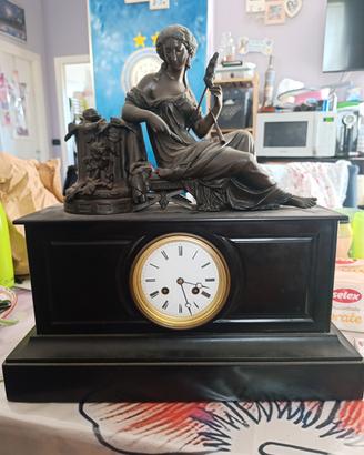 orologio parigina Carlo X bronzo e marmo nero 15kg
