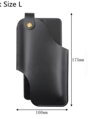 Fondina in pelle nera con passante cinta NUOVA! 