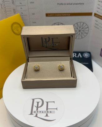 Orecchini Argento e Diamante Moissanite
