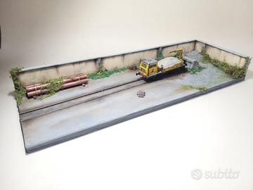 Diorama plastico espositore Ferroviario FS 1/87 HO