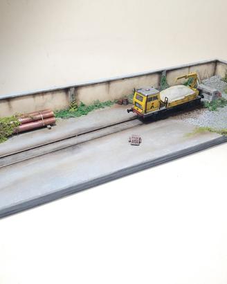 Diorama plastico espositore Ferroviario FS 1/87 HO