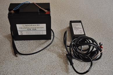 BATTERIA AL LITIO - uso audio hi-fi- 12 Volt 18 A