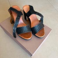 Sandali neri con tacco