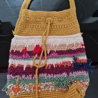 Borsa crochet boho chic fatta a mano